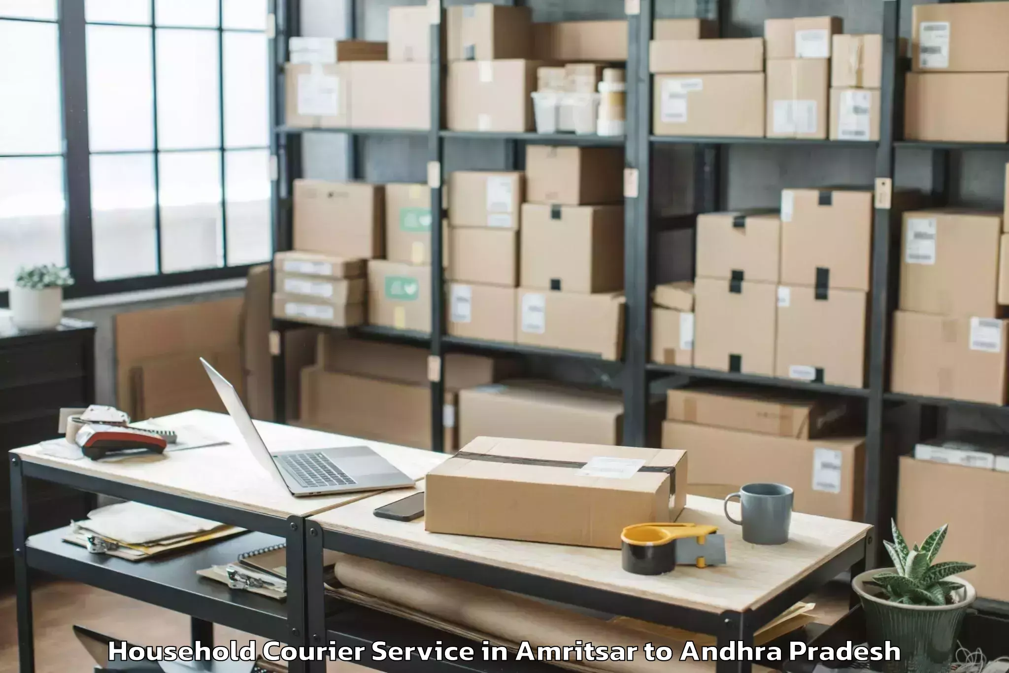 Reliable Amritsar to Cherukupalle Arumbaka Household Courier